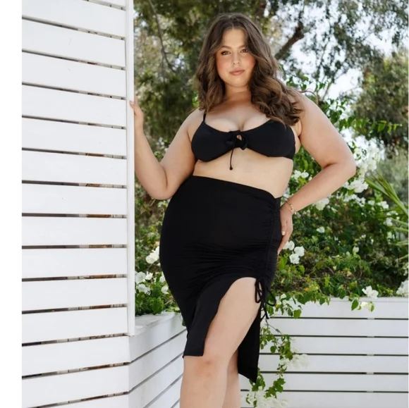 Toluca Swim Toluca Swim Solina Midi Side Seam Ruched Skirt